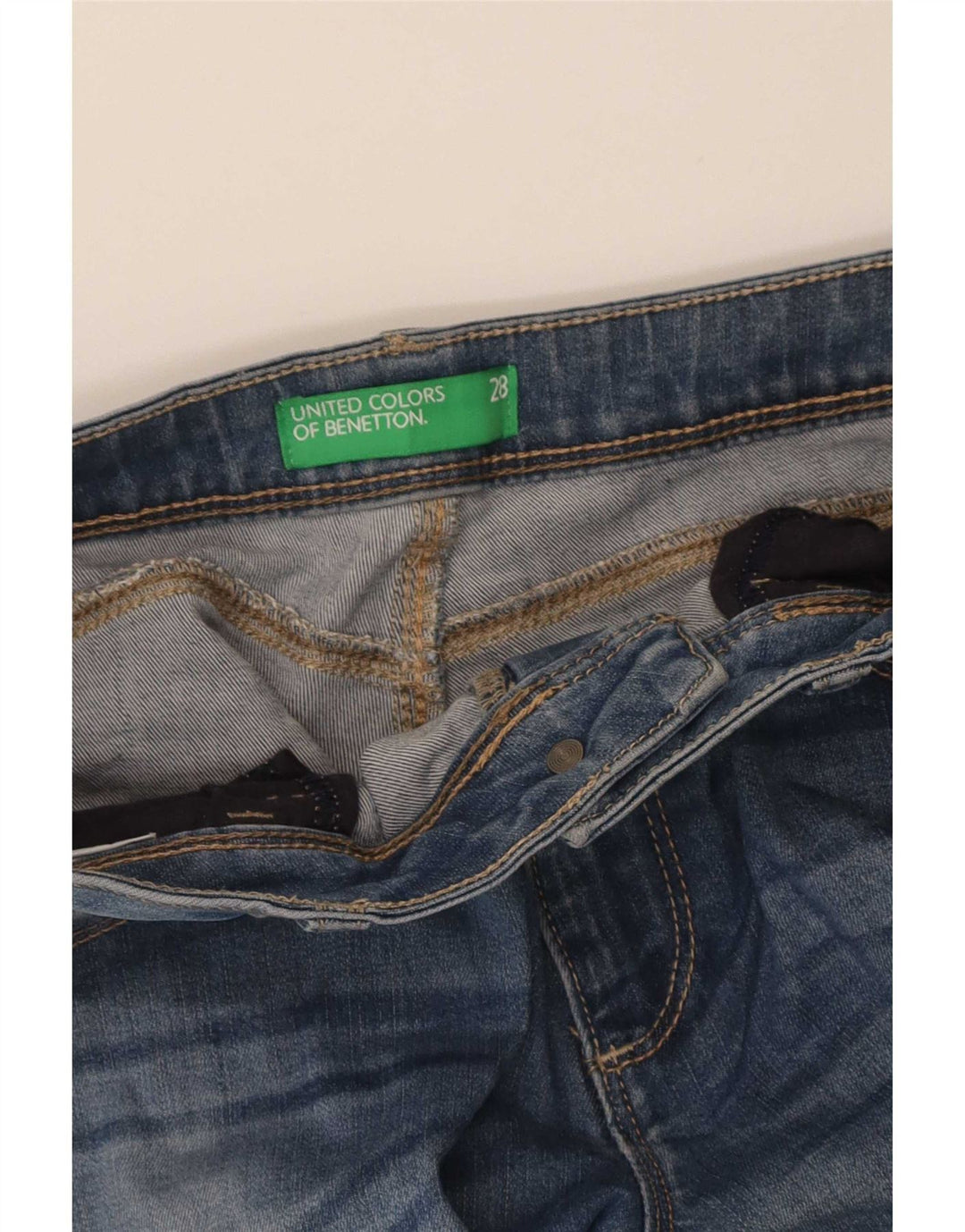 Benetton Jeans Slim Feminino W28 L32 Azul
