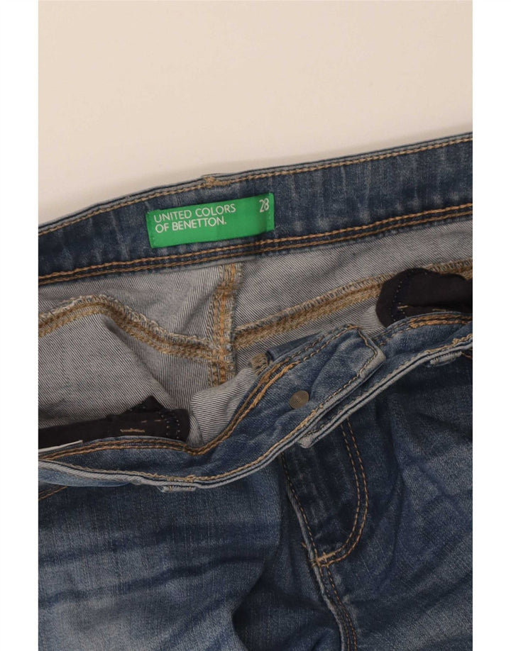 Benetton Jeans Slim Feminino W28 L32 Azul