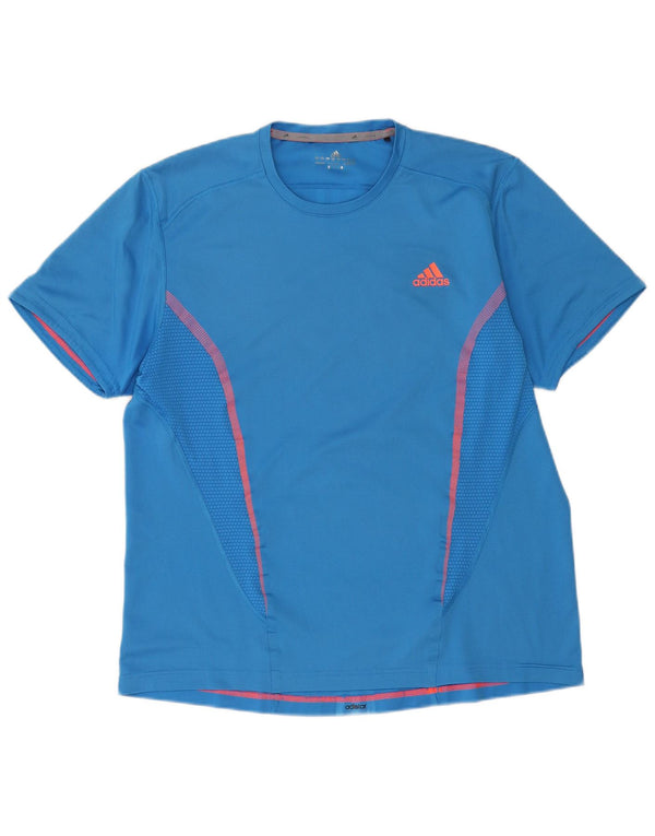 Camiseta masculina Adidas grande poliéster azul