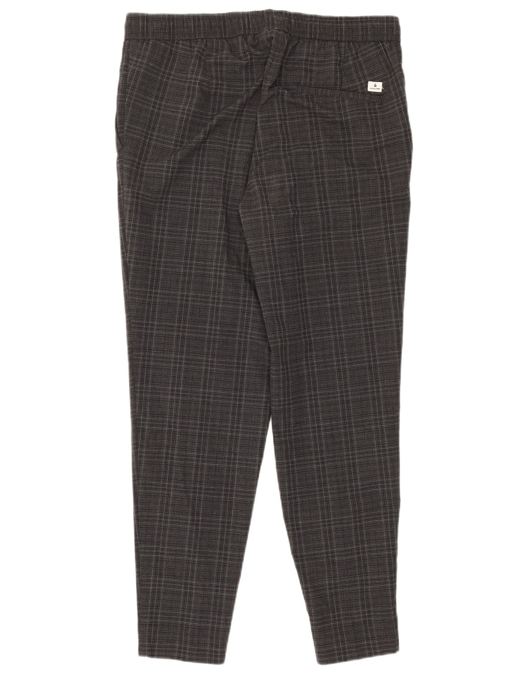 Calça Chino Masculina Jack & Jones Slim Grande Poliéster Xadrez Cinza