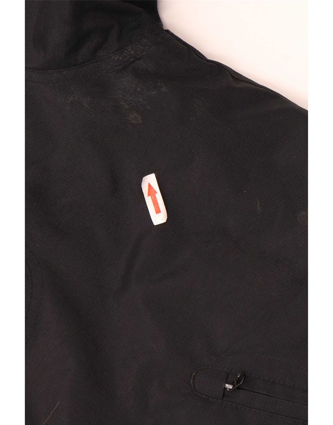 Jaqueta corta-vento masculina Nike Graphic com capuz Reino Unido 42/44 grande poliéster preto