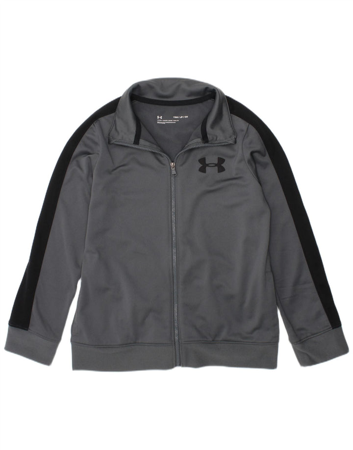 Jaqueta de treino para meninos UNDER ARMOUR 7-8 anos pequeno bloco cinza