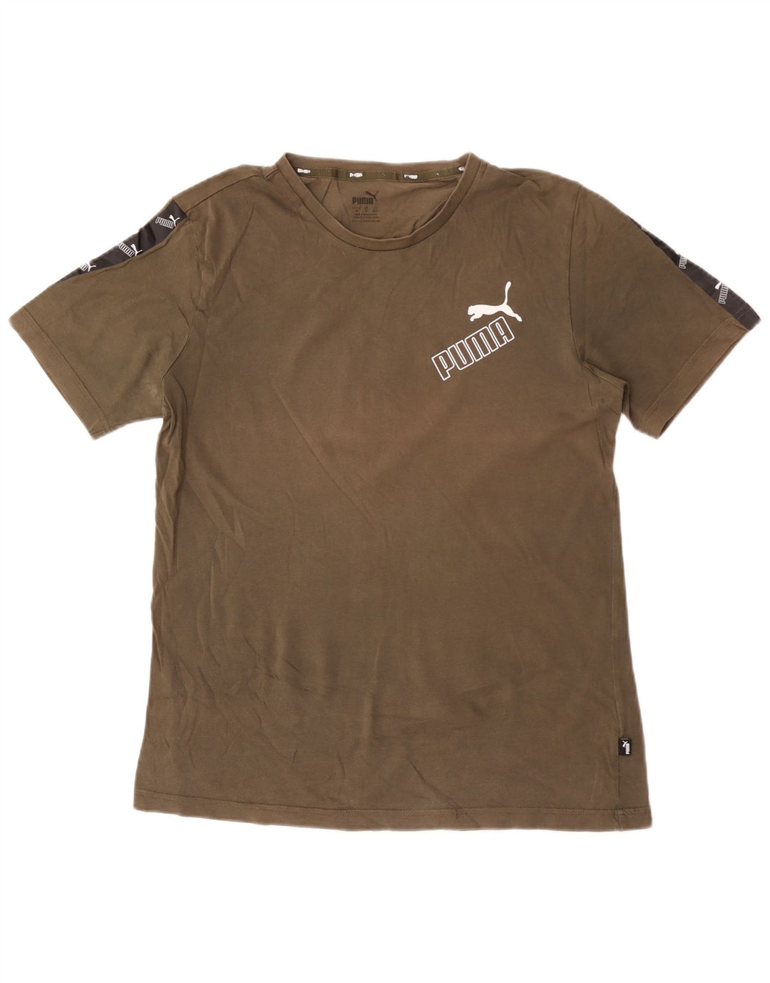 Puma Camiseta Masculina Graphic Top Médio Caqui