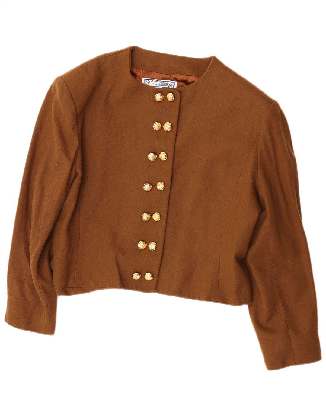 Jaqueta blazer feminina Yves Saint Laurent IT 46 grande marrom clássico