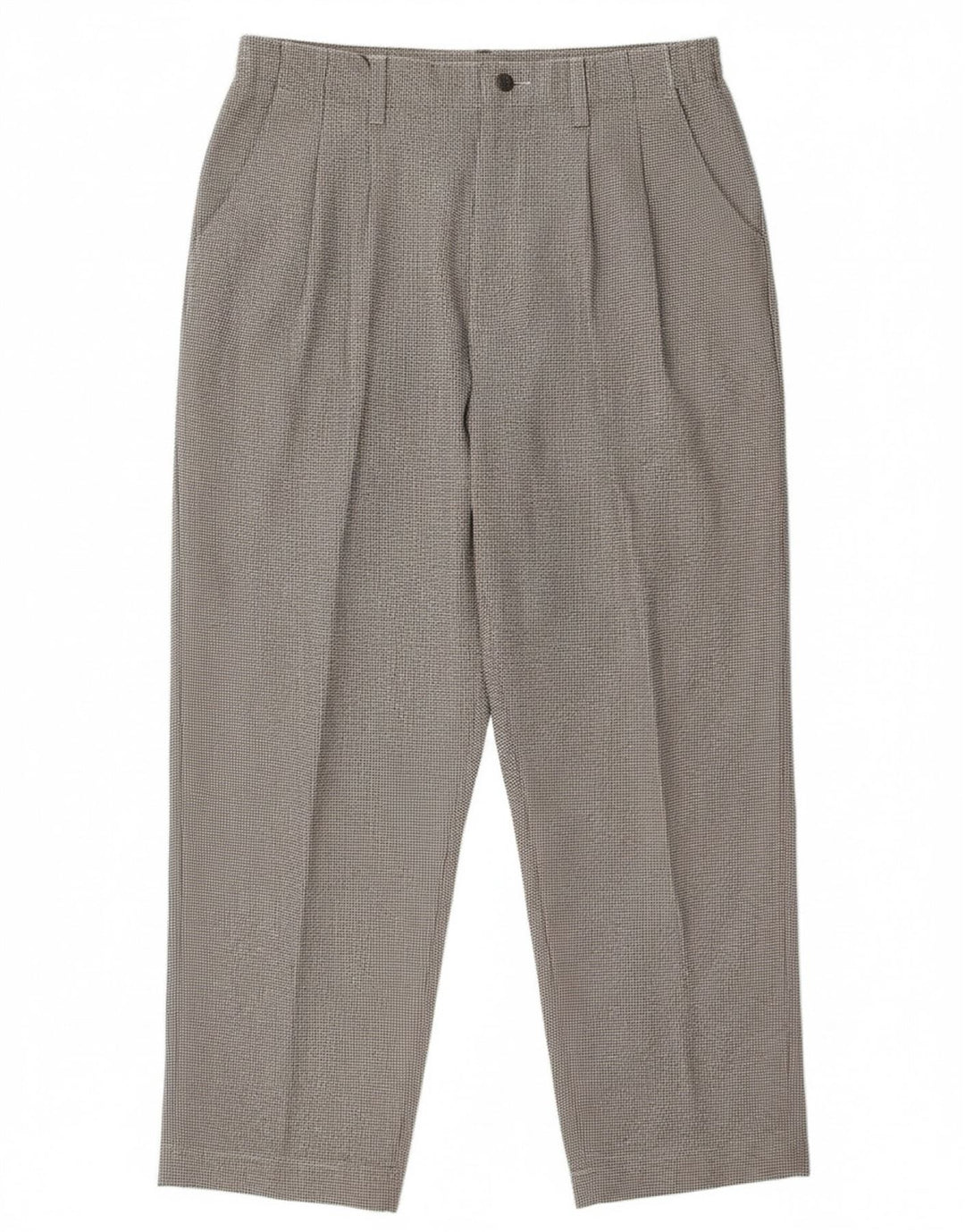 Calça cropped feminina LEE W32 L26 marrom houndstooth
