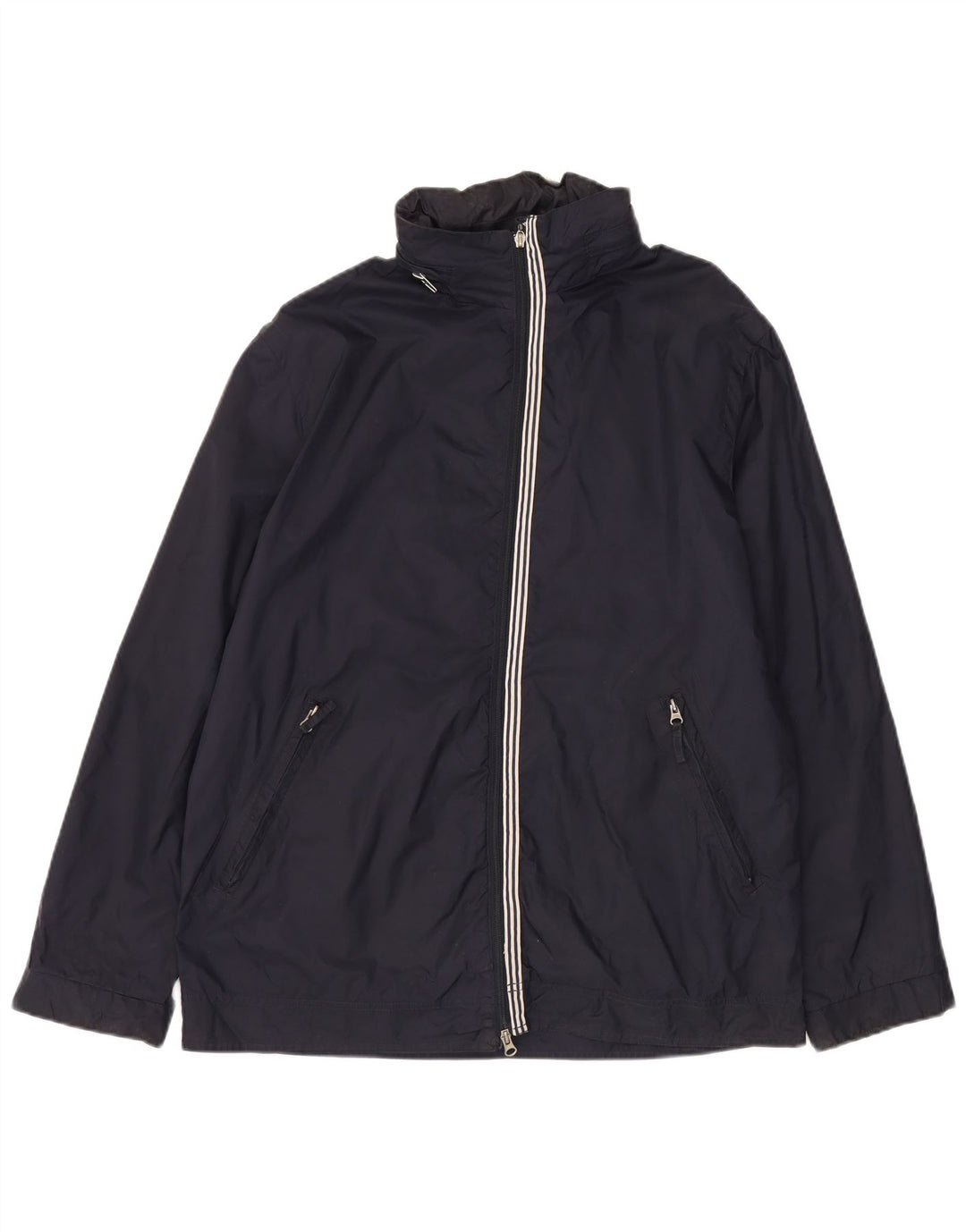 Jaqueta de chuva masculina Armani Jeans UK 40 grande azul marinho poliamida