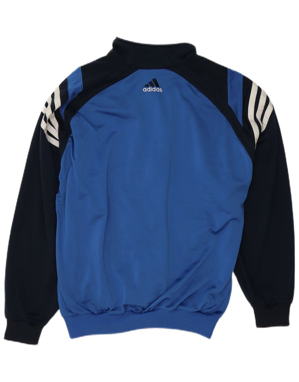 Adidas Mens Tracksuit Top Jacket UK 38/40 Médio Azul Colourblock Poliéster