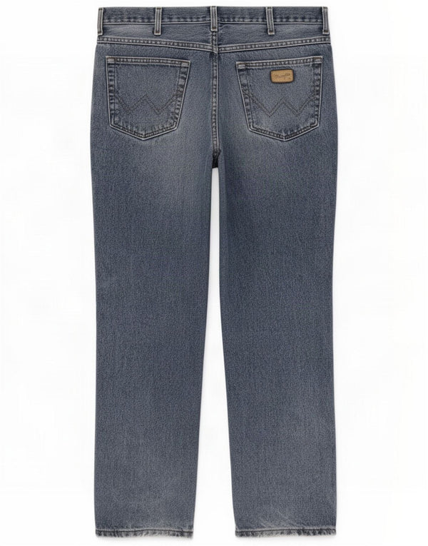 Wrangler Mens Texas Straight Jeans W38 L32 Azul Algodão