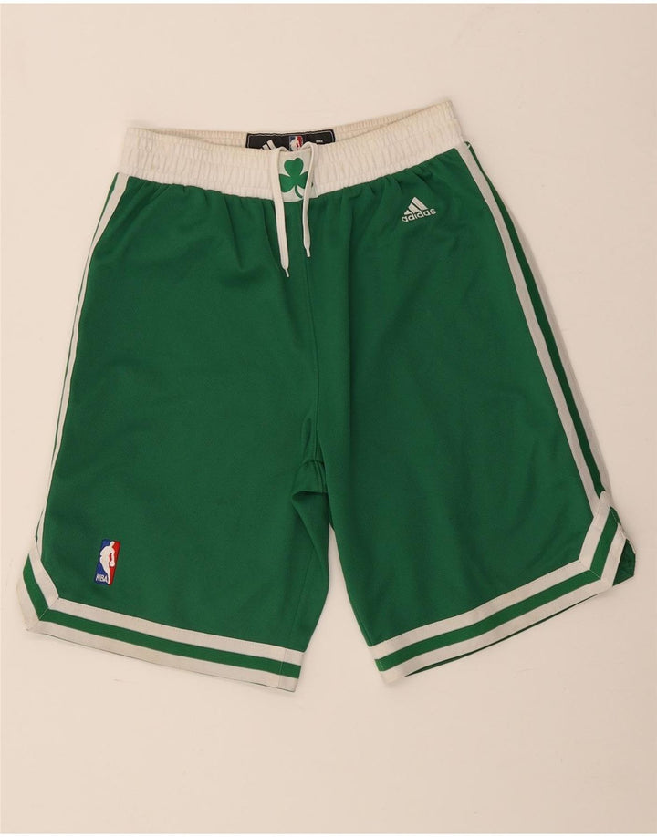 Adidas Mens Boston Celtics Sport Shorts Pequeno Verde Colorblock Poliéster