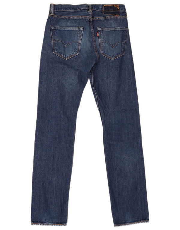 Jeans retos masculinos Levi's W28 L32 algodão azul marinho