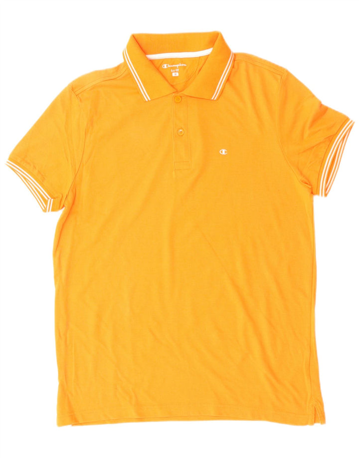 Camisa polo masculina CHAMPION Easy Fit algodão laranja médio