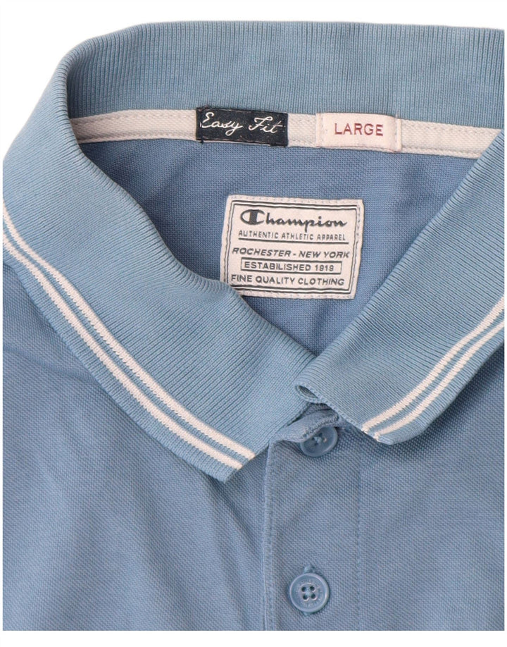 Camisa polo masculina Champion Easy Fit grande azul