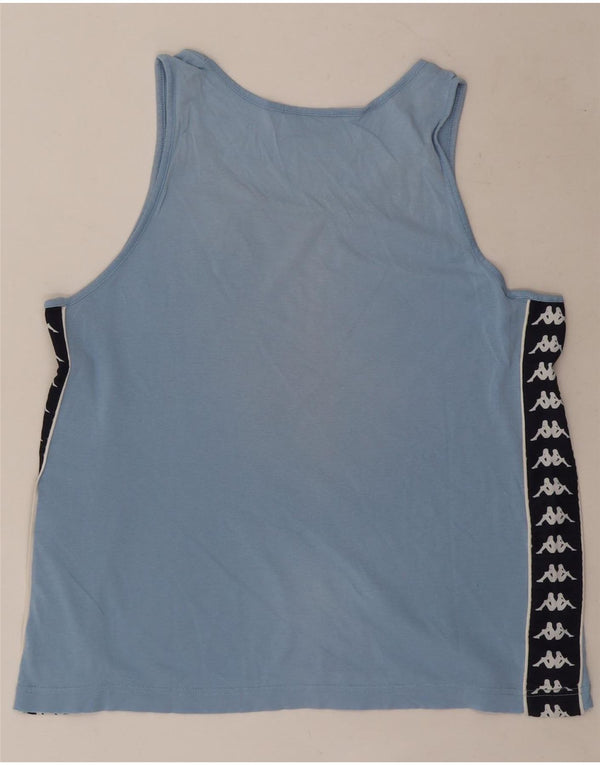 Colete gráfico masculino Kappa Top grande bloco colorido azul