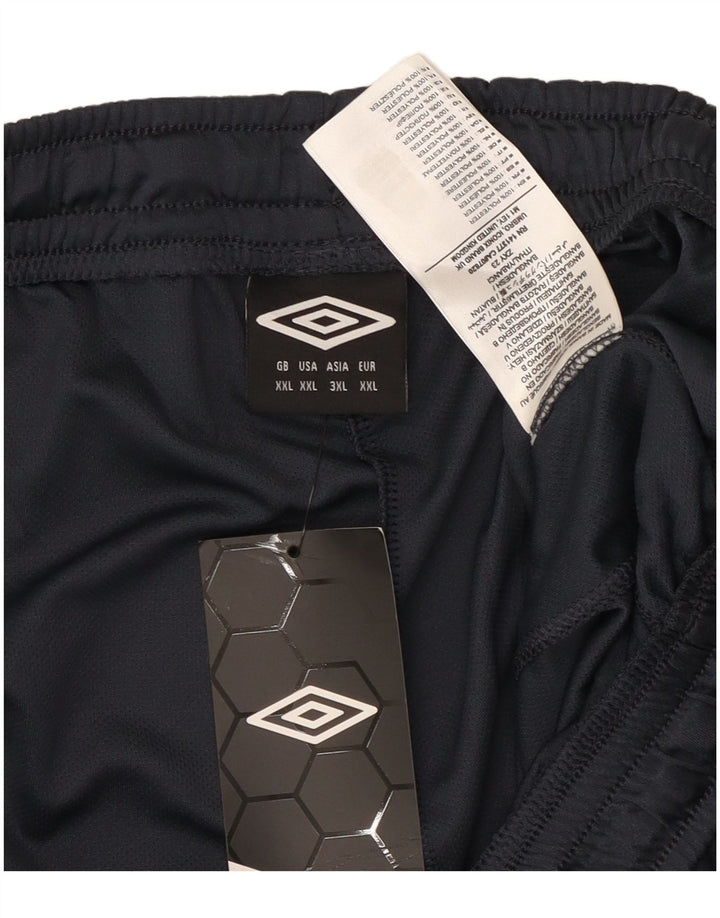 Shorts esportivos masculinos UMBRO 2XL poliéster geométrico azul marinho