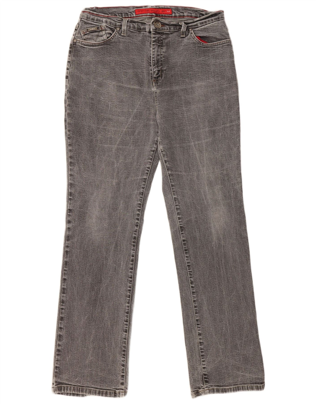 Calça jeans feminina stretch reta MARKS & SPENCER Reino Unido 16 grande W32 L30 cinza