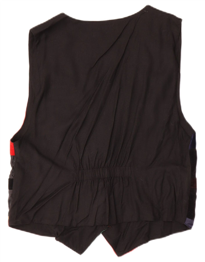 Colete feminino FREE STYLE UK 14 médio multicolorido patchwork viscose