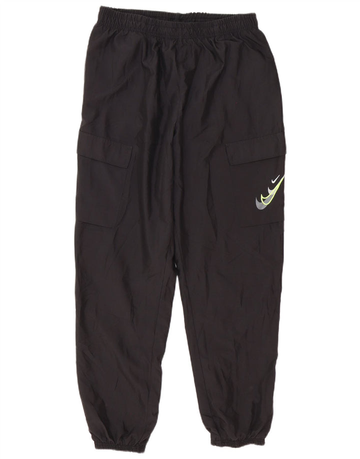 Calça de treino Nike masculina gráfica joggers grande poliéster preto