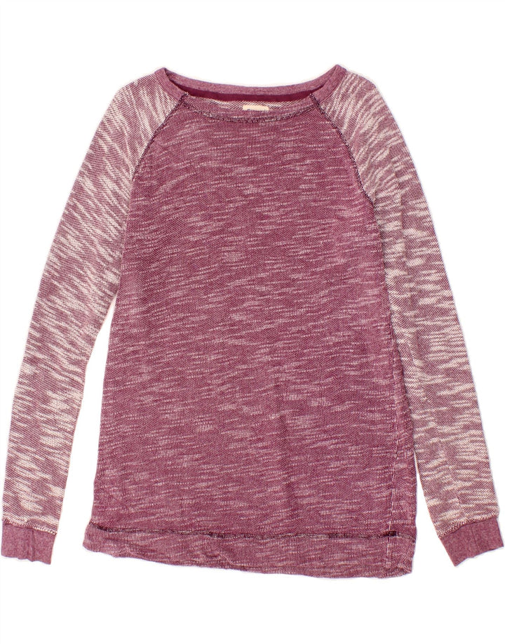 CHAMPION Womens Sweatshirt Jumper UK 10 Small Purple Flecked Cotton Vintage Champion and Second-Hand Champion from Messina Hembry 