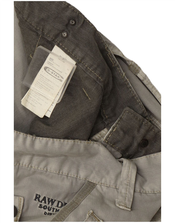 Calça cargo masculina G-Star Bootcut W34 L34 algodão cinza