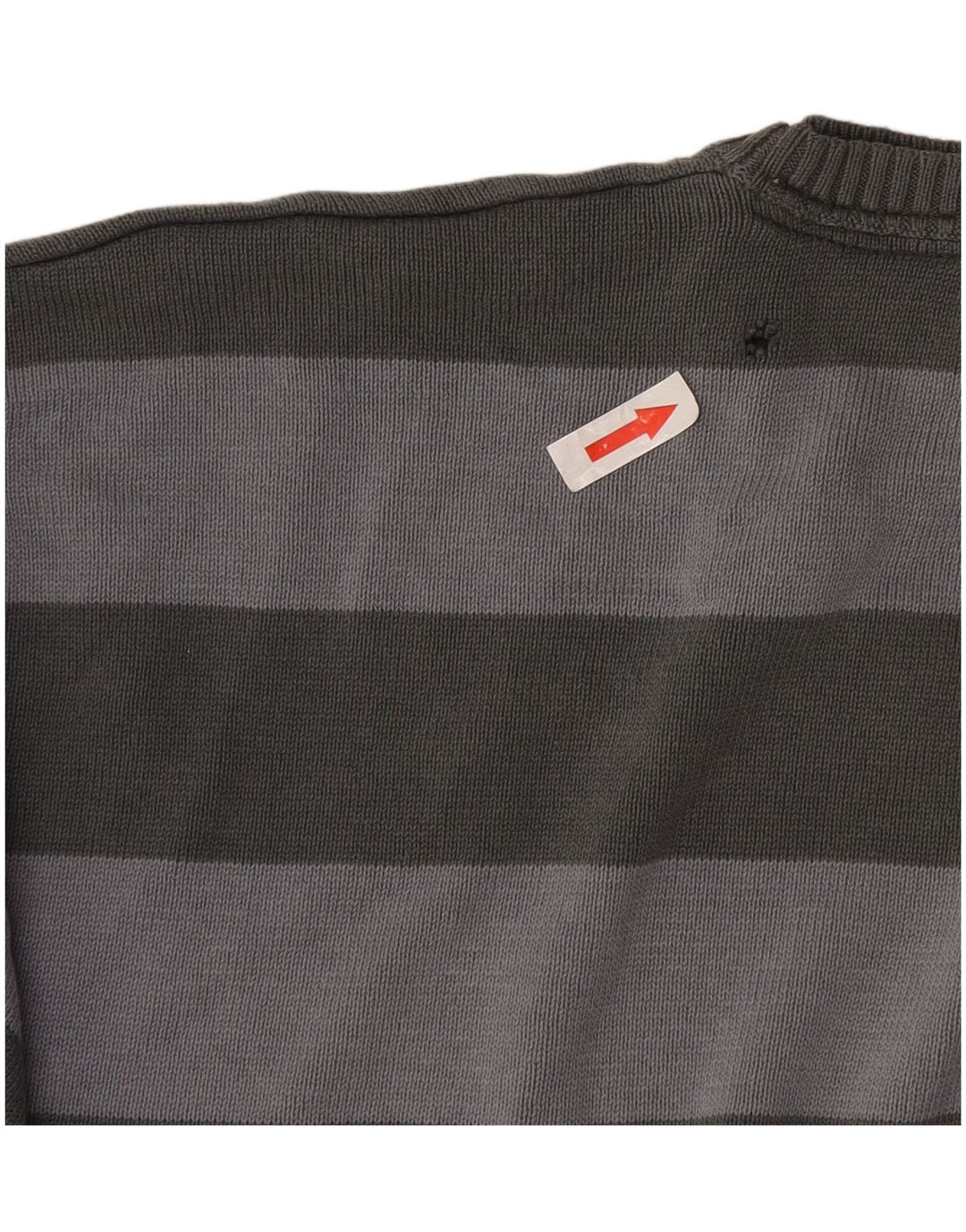 Suéter masculino Marks & Spencer Autograph com gola redonda 2XL listrado cinza