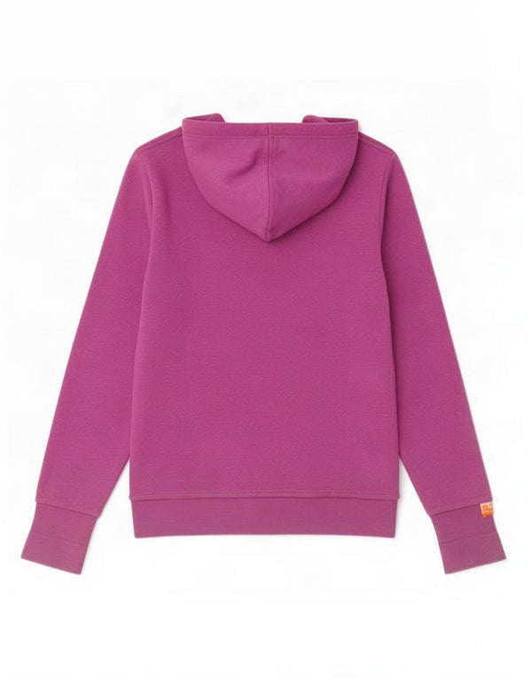 Superdry feminino gráfico moletom com capuz UK 10 pequeno algodão roxo