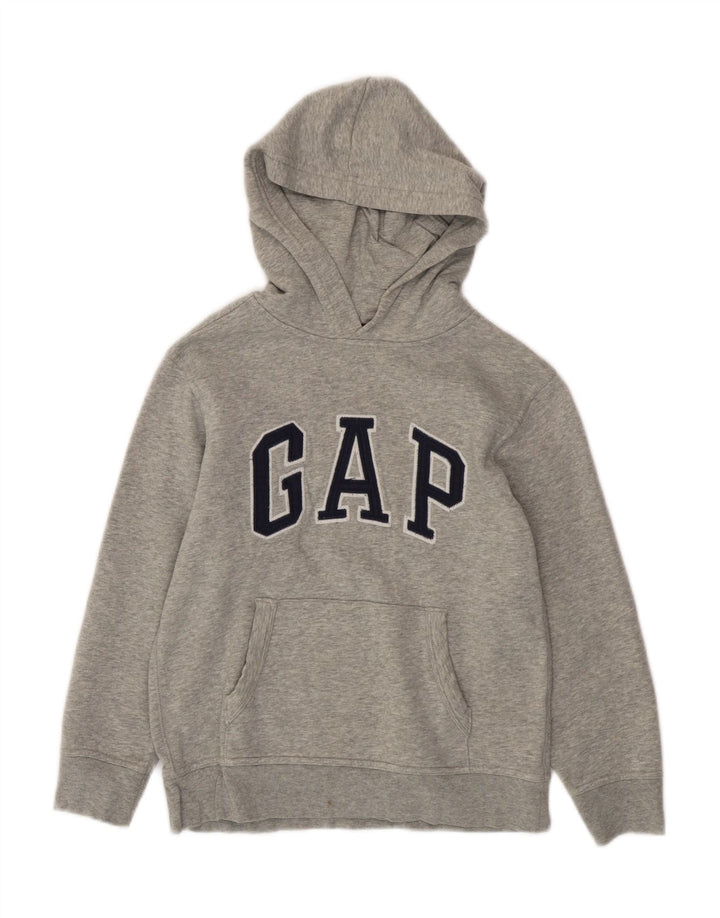 Suéter gráfico com capuz GAP Boys 9-10 anos grande algodão cinza