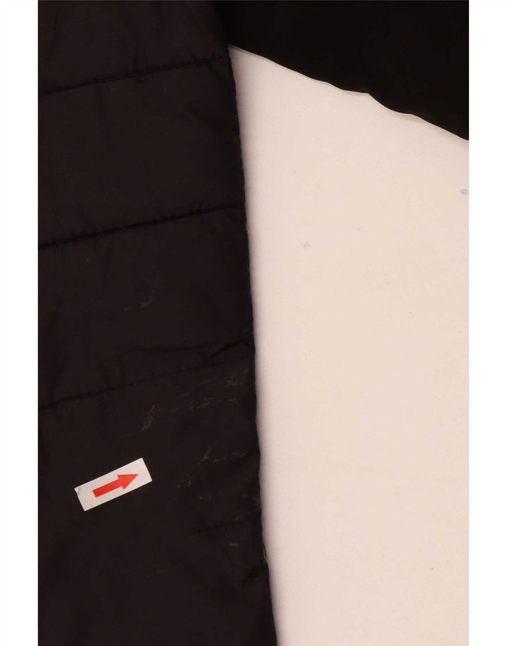 Jaqueta masculina acolchoada com capuz Ellesse UK 36 pequena preta nylon