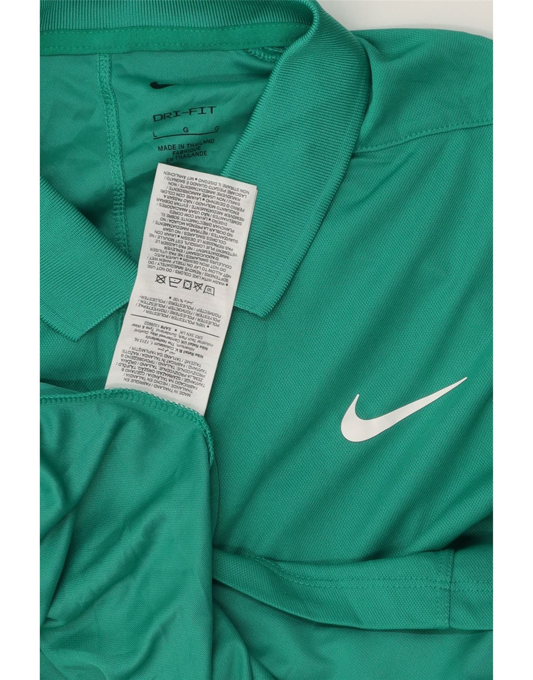 Camisa polo masculina NIKE Dri Fit grande poliéster verde