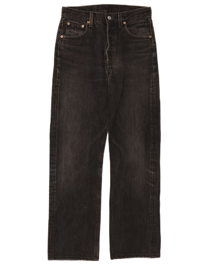Jeans retos femininos Levi's W28 L28 algodão preto
