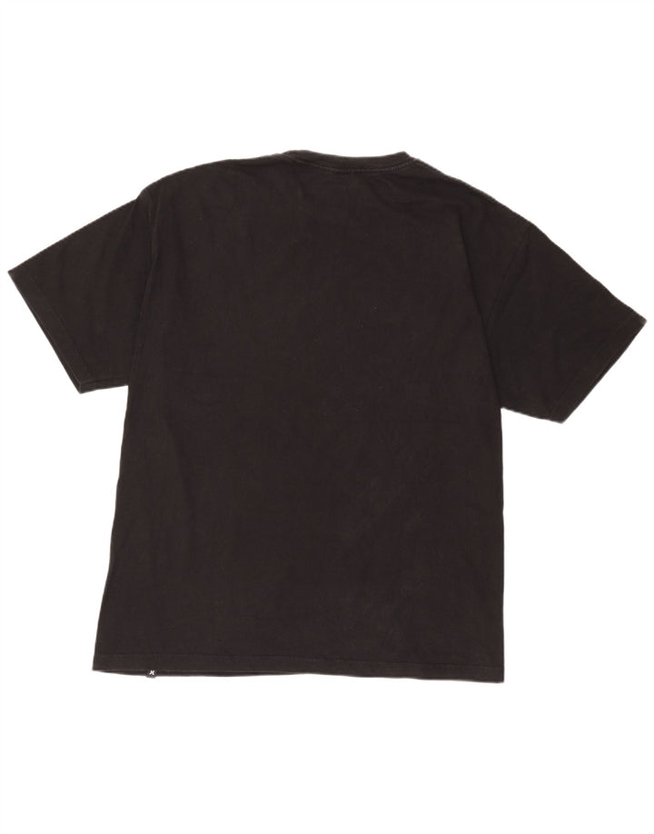 Hurley Camiseta masculina gráfica grande preta