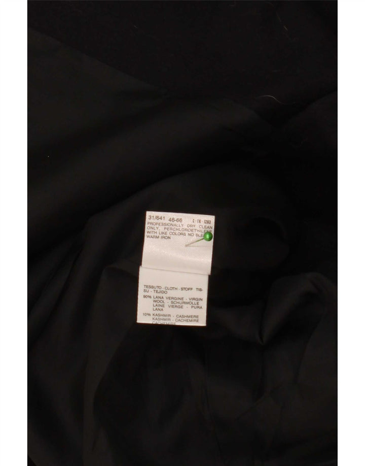 Jaqueta blazer feminina Marella com 4 botões Reino Unido 16 grande lã azul marinho