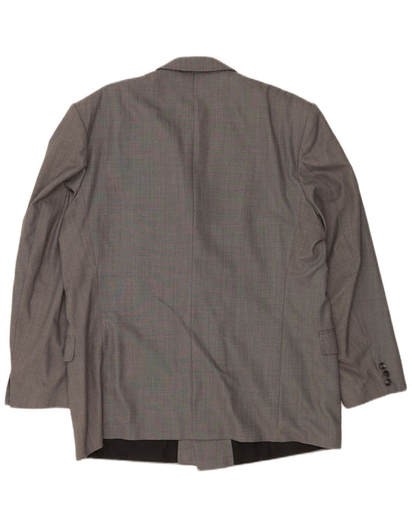 Jaqueta blazer masculina C&A com peito duplo IT 54 2XL poliéster cinza