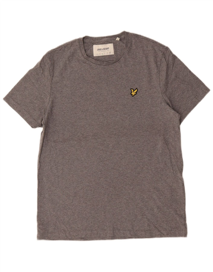 Lyle & Scott Camiseta masculina cinza médio algodão