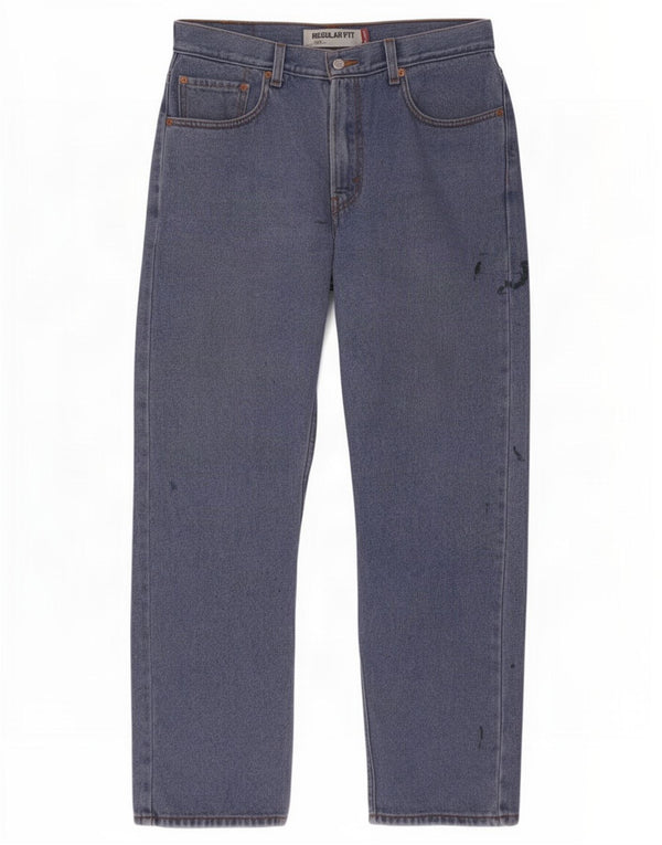 Calça jeans masculina Levi's 505 Regular Fit Straight W33 L30 Azul Algodão