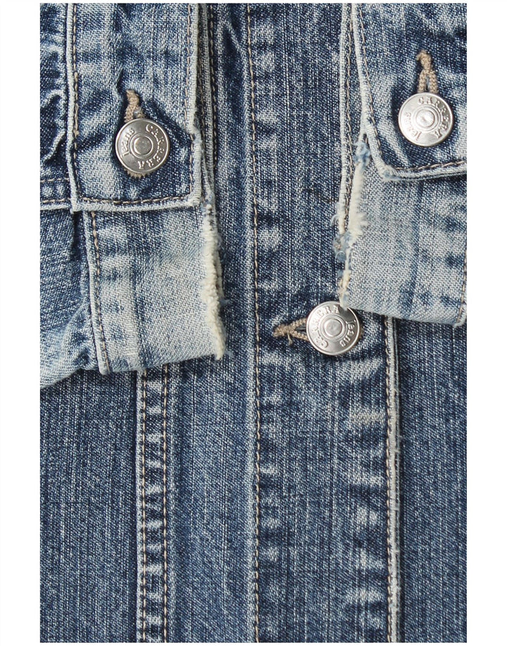 Jaqueta jeans feminina Carrera UK 12 algodão azul médio