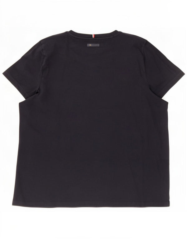 Camiseta feminina Tommy Hilfiger com estampa gráfica UK 22 3XL algodão azul marinho