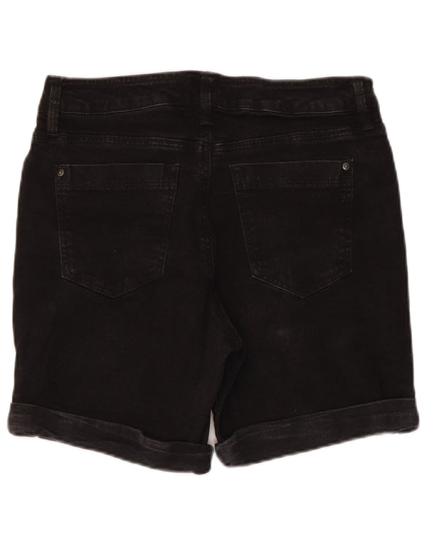 Shorts jeans feminino Dkny US 12 grande W30 algodão preto