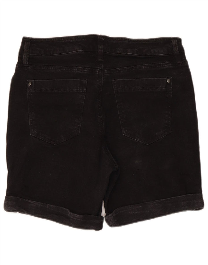 Shorts jeans feminino Dkny US 12 grande W30 algodão preto