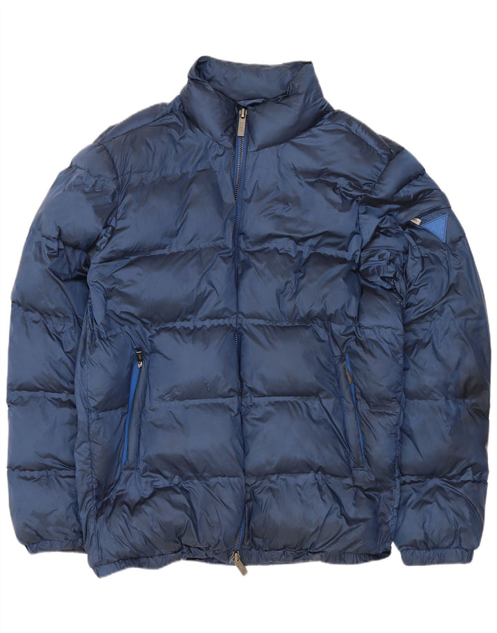 Jaqueta acolchoada masculina Guess UK 38 poliamida azul marinho médio
