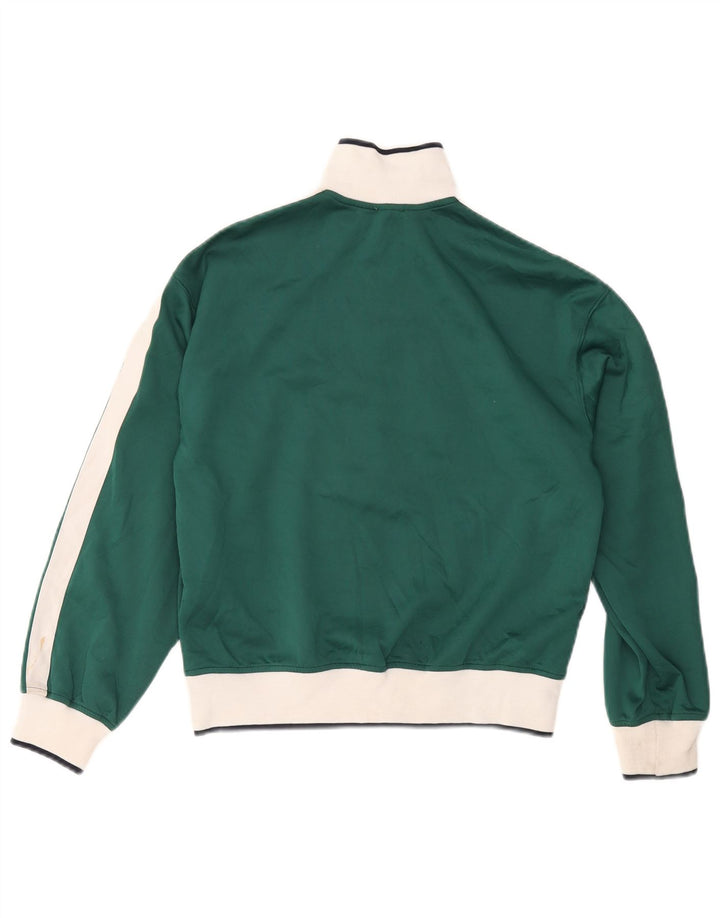 Zara Womens Tracksuit Top Jacket UK 10 Small Green Colourblock Poliéster