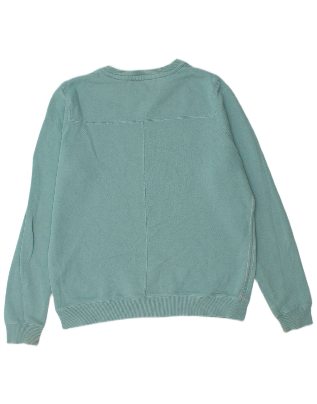 Suéter feminino Fat Face com gola redonda e gráfico Reino Unido 12 azul médio