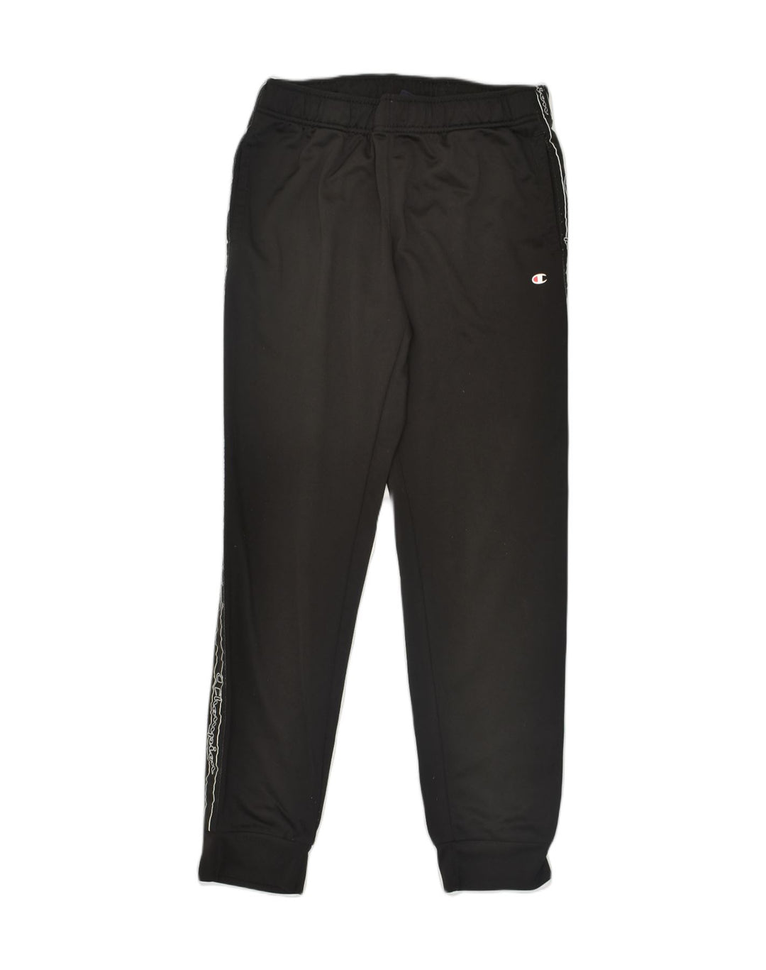 CHAMPION Calça esportiva masculina gráfica joggers grande poliéster preto