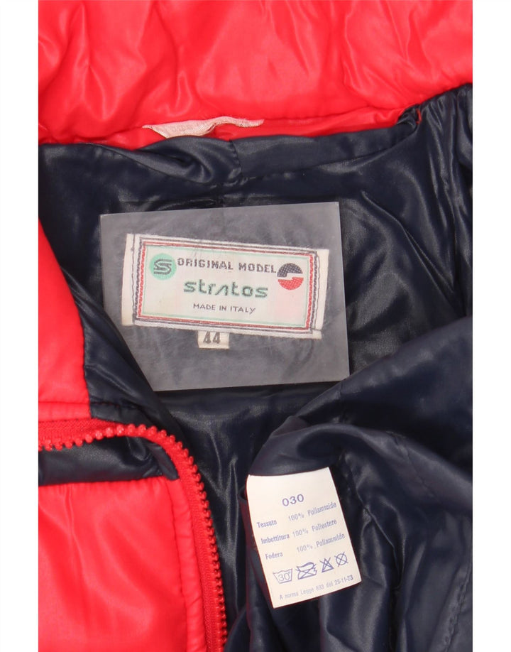 Jaqueta acolchoada feminina Stratos IT 44 médio vermelho colorblock poliamida