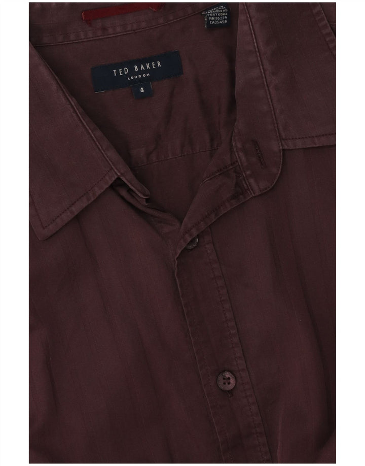 Camisa masculina TED BAKER tamanho 4 grande Borgonha