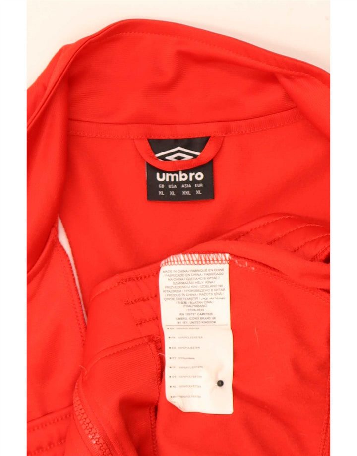 Umbro Mens Treino Top Jacket XL Vermelho Colourblock Poliéster