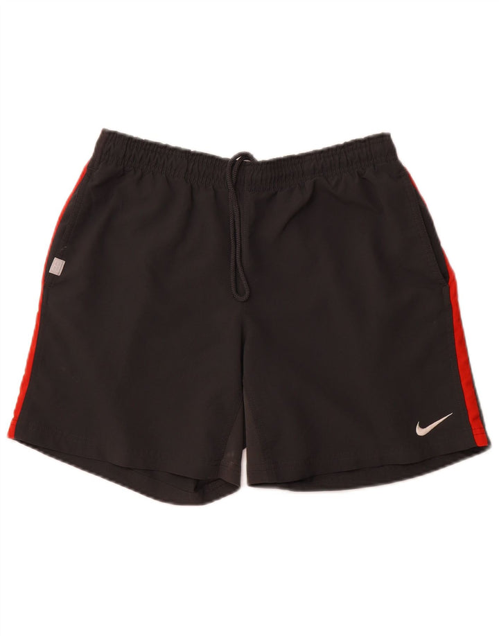 NIKE Mens Sport Shorts Médio Cinza Colourblock Poliéster