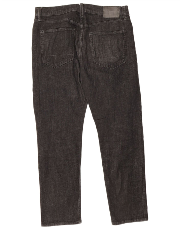 Jeans cônicos masculinos Marks & Spencer W34 L29 algodão azul marinho