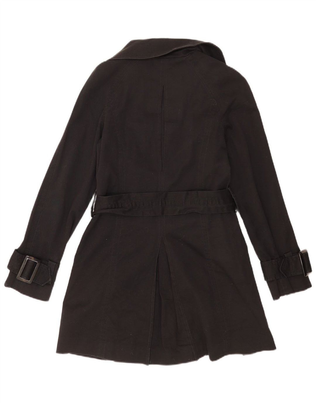 Sobretudo feminino Zara UK 6 XS algodão preto