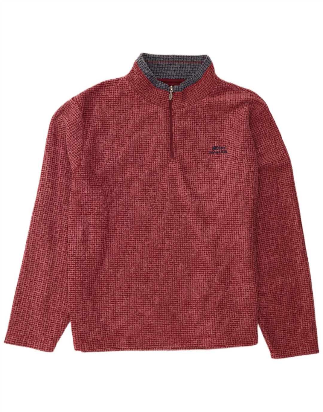 Weird Fish Mens Zip Neck Fleece Jumper 4XL Borgonha Poliéster