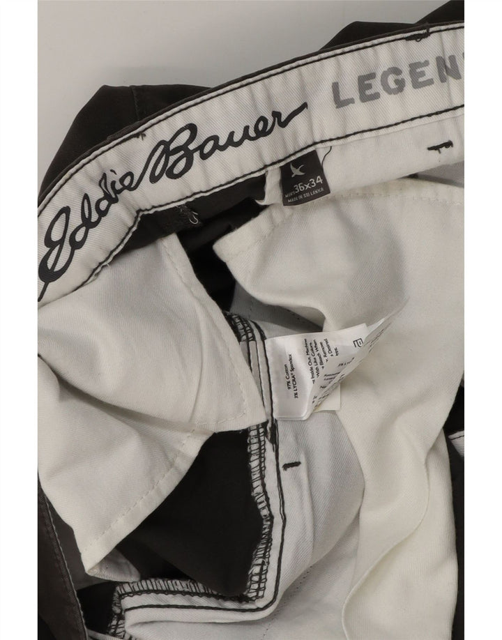 EDDIE BAUER Calça Chino Masculina Reta W36 L34 Algodão Cinza